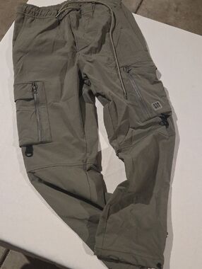 Strut! Men's Olive Green Drawstring Cargo Pants
